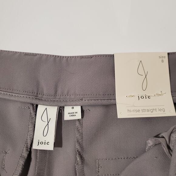 Joie NWT Hi Rise Straight Leg Trouser Dress Pants Womens Size 8 Gray Neutral - Picture 8 of 11